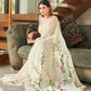 Women Chiffon White Printed Saree