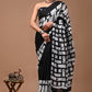 Pure Mul cotton Hand print saree with Blouse.