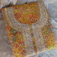 Elegant Printed Organza Unstitched Salwar Suit, perfect for festive and traditional wear.