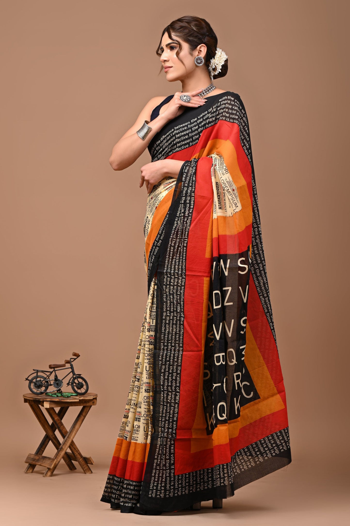 Lightweight and breathable soft mulmul saree with blouse, ideal for all-day comfort.