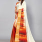 Soft Japan Satin Saree with digital artwork