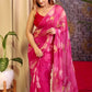 Traditional Organza Silk Saree with detailed embroidery